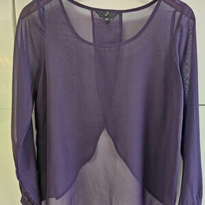 G21 Sheer Split Open Back Blouse